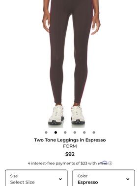 Two-Tone Leggings in Espresso - FORM